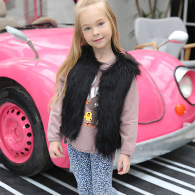2020 Europe and America children Fur imitation Vest fashion Versatile sweater Vest thickening keep warm vest have cash less than that is registered in the accounts waistcoat