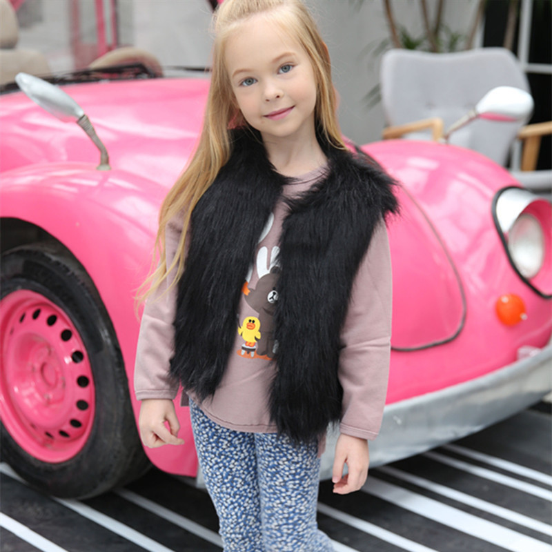2020 Europe and America children Fur imitation Vest fashion Versatile sweater Vest thickening keep warm vest have cash less than that is registered in the accounts waistcoat