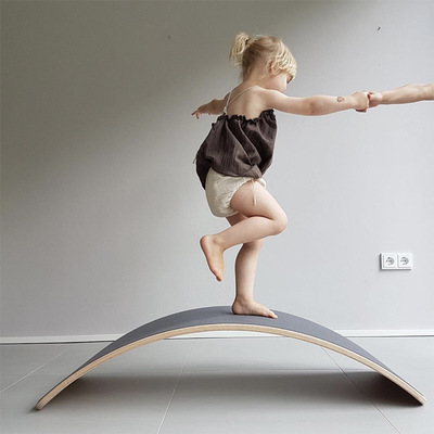 ins Northern Europe children swing Seesaw household balance Bend Yoga board Trainer children Toys