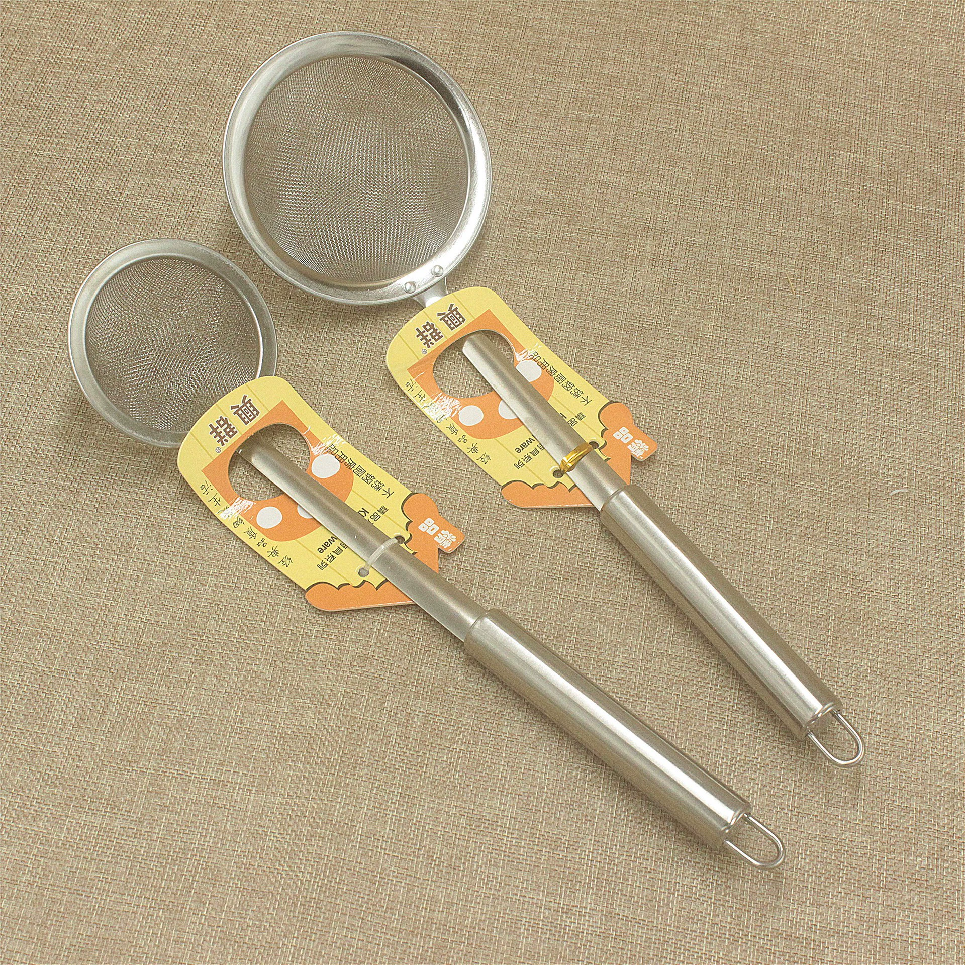 Soymilk filter spoon stainless steel filtration small net leaky fried net leakage kitchen filtering tube steel handle filtering omissions