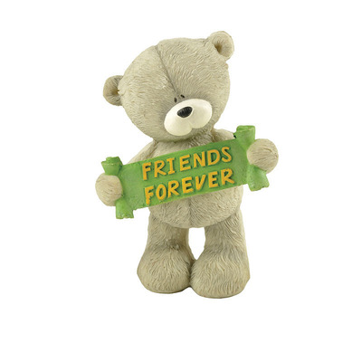 Hand Painted resin baking Cake Decoration gift Little Bear FRIENDS FOREVER A birthday present