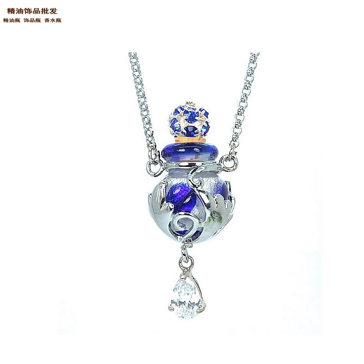 中国精油饰品网幻彩深蓝色瓶流星花园项链吊坠1.jpg