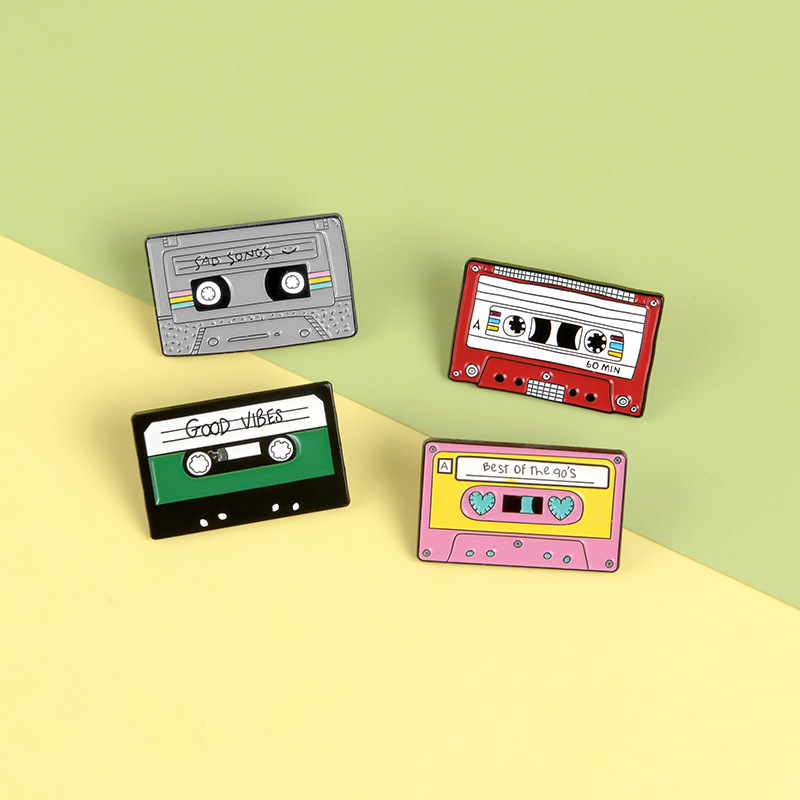Unisex Gender Retro Pin Cartoon Tape Alloy Plating Unisex Brooches