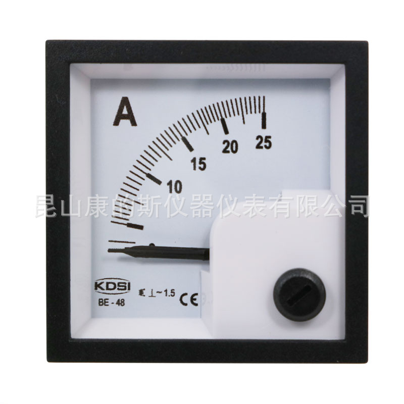 供应单相电流表 指针式交流电流表BE-48 AC25A无过载