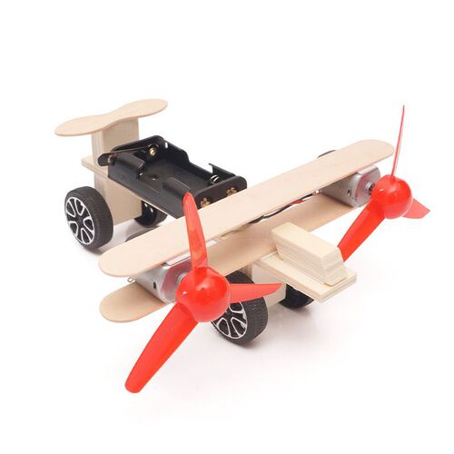 Science and Technology Small Production DIY Electric Taxiing Aircraft Primary and Secondary School Science Experiment Materials Student Handmade STEM Education