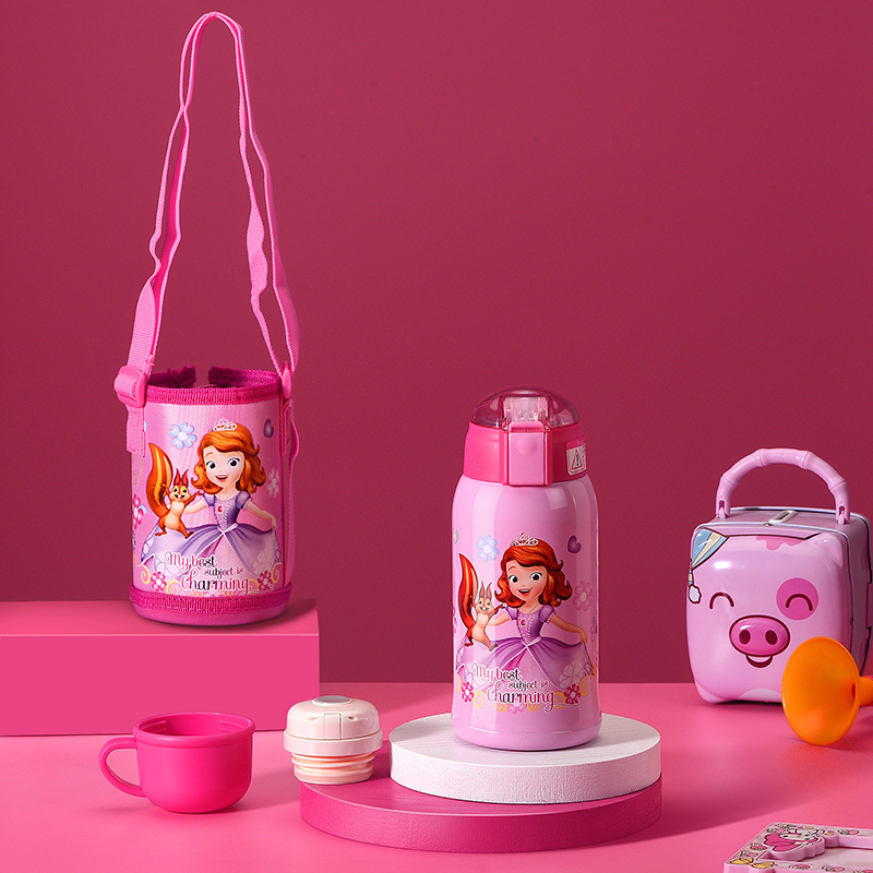 迪士尼儿童保温杯带吸管两用水杯男女婴幼儿园宝宝小学生水壶水瓶