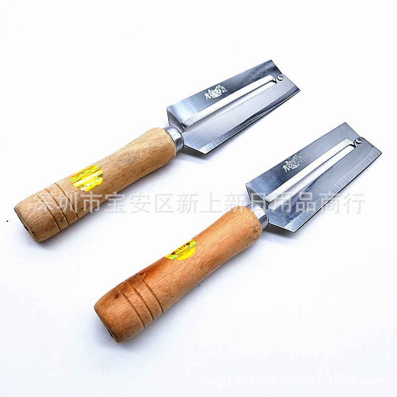 金洪白柄大刨刀 平头大瓜刨 削皮刀 削皮器 刀刃锋利 两元店货源
