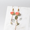 Cute ceramics from pearl, strawberry, summer fashionable short fruit earrings