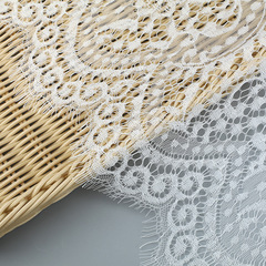 150cm non-elastic eyelash lace fabric nylon lace pressed yarn lace barcode eyelash curtain clothing lace