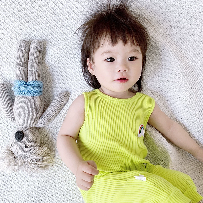 Children's summer thin pajama romper sleeveless, cotton, sizes 66–100 cm (3 years approx)