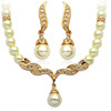 Necklace and earrings from pearl, set, accessory, European style, wish, wholesale