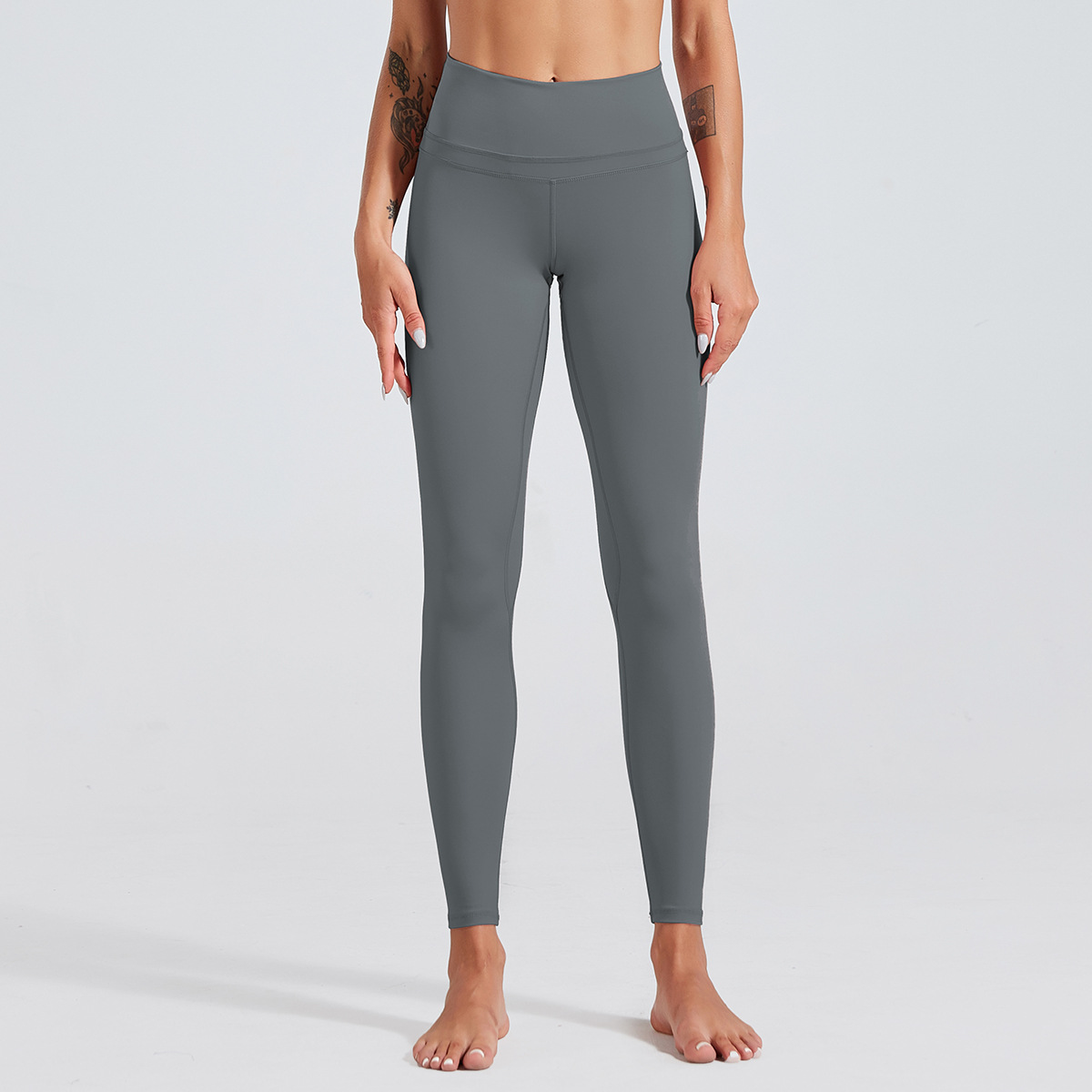 double-sided nylon solid color sports yoga pants  NSLX20271