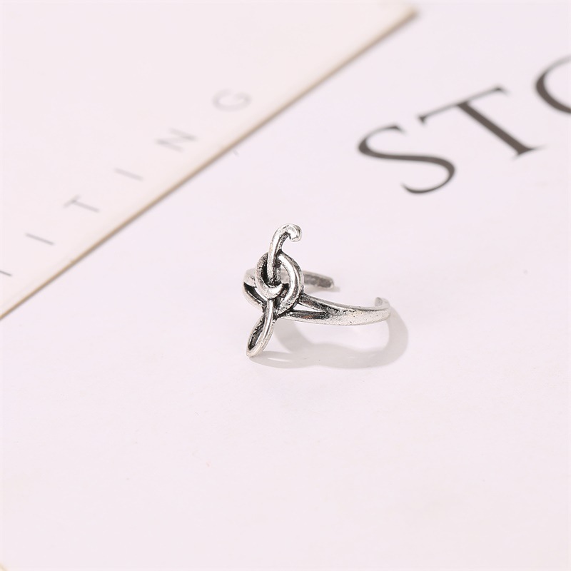 Men And Women Earrings Retro Simple Notes Ear Clip Personality Without Pierced Single Ear Bone Clip Fashion display picture 5