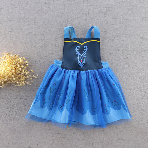 New bib children's Princess Sophia ice and snow apron for painting, dining, waterproof and oil-proof smock, dropshipping