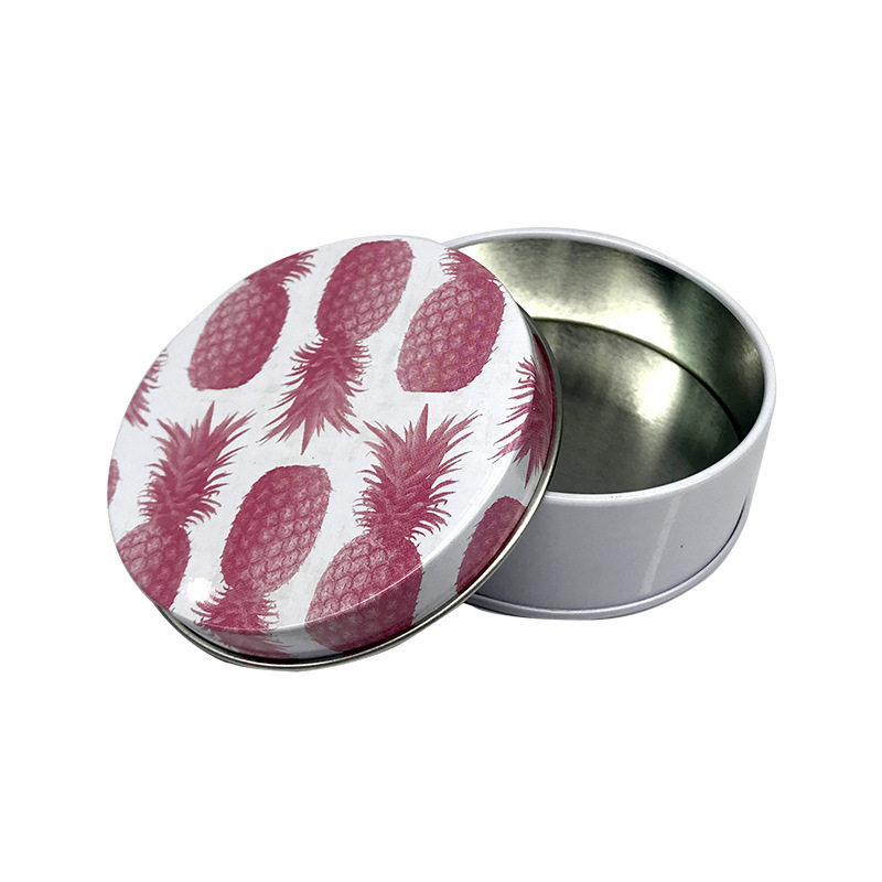 Lata Pequeña de Hojalata Circular para Té y Dulces
