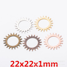 DIY饰品配件复古合金 五色可选 齿轮zakka批发厂家直销 1383
