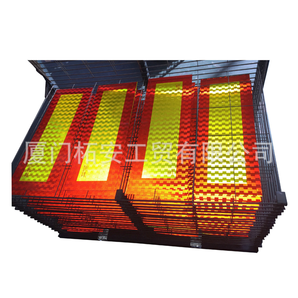 厂家汽车反光板 货车警示反光片反光板 尾部标志斜纹铝板 56*13cm