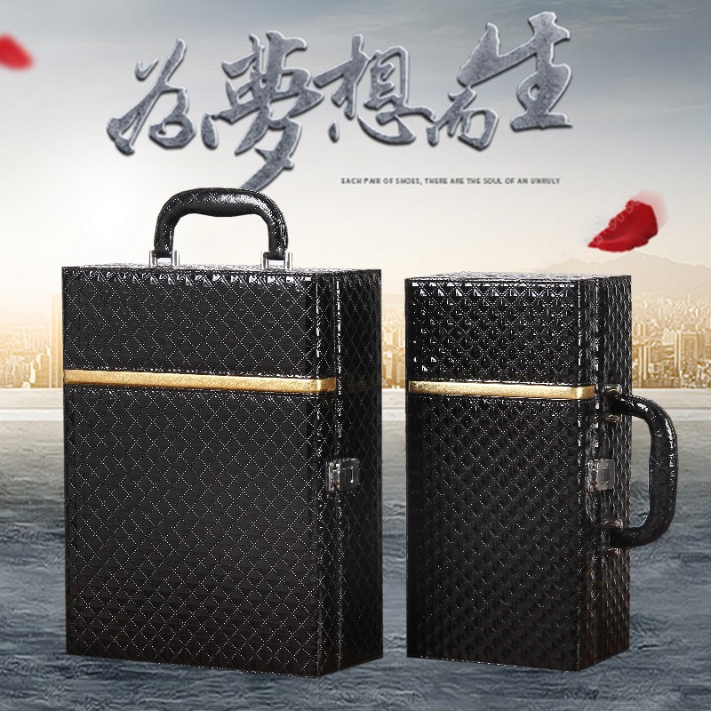 紅酒包裝盒雙支葡萄酒禮盒紅酒箱人造石材木板樣板展示箱定制皮盒