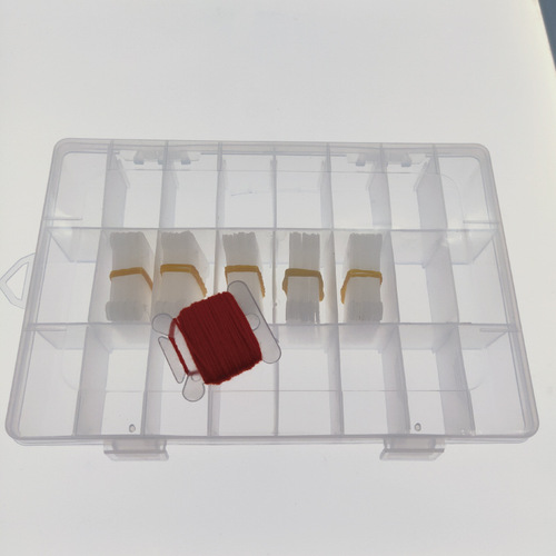 Cross stitch thread box storage box 24 grid 36 grid box winding board manual yarn winder embroidery tool kit