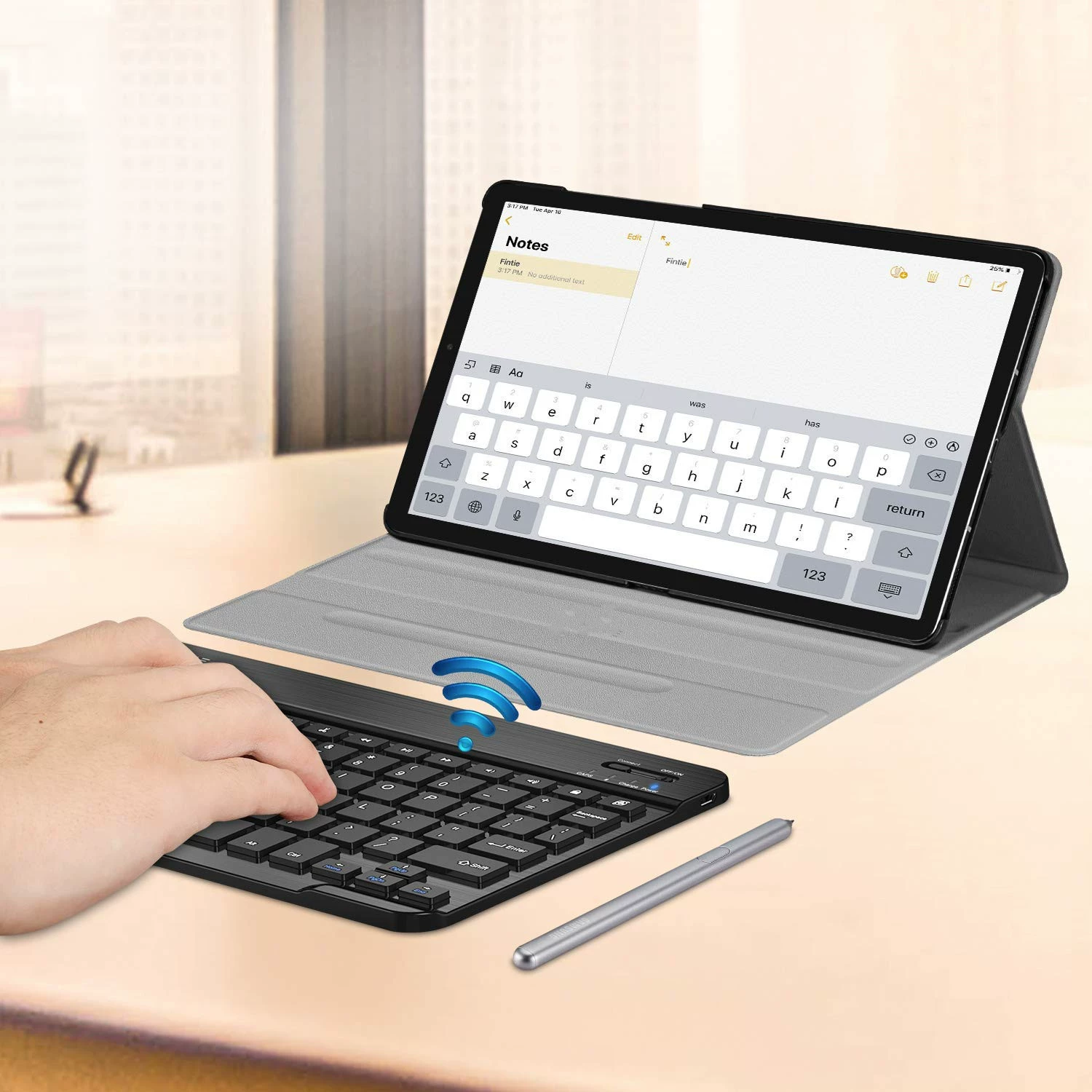 Samsung, совместимая ультратонкая раскладная клавиатура, защитный чехол, T860, Bluetooth