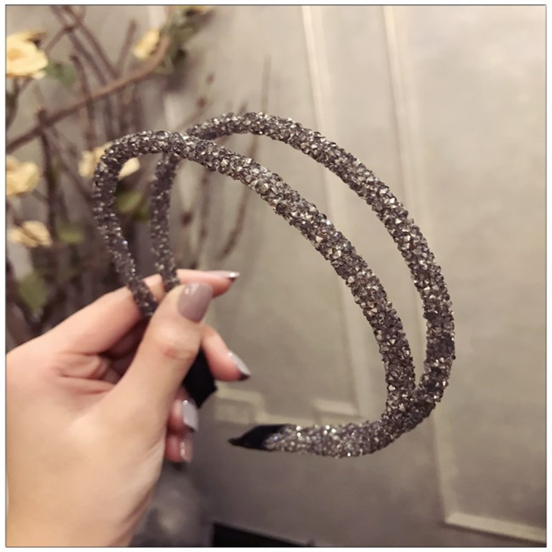 78g Weight Hair Band Hair Accessories Type 1 Piece Quantity Daily Occasion Rhinestone Material C Shape Pattern Women'S Gender Plating Design Simple Style Style Women's Simple Style C Shape Rhinestone Plating Hair Band 8
