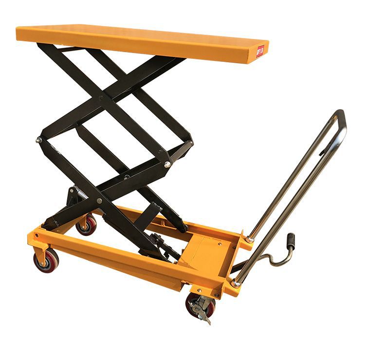 Factory Manual Hydraulic Lift Platform Truck, Foot-Operated Hand-Pushed Lift Truck, Multi-Functional Small Transport and Stacking Truck