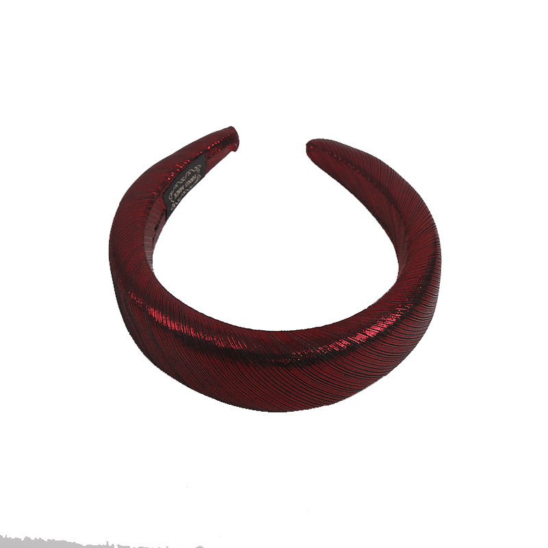 Europäische Und Amerikanische Grenz Überschreitende  Einfache Laser Metallic Stoff Schwamm Stirnband Stirnband Koreanische Haarschmuck Helles Stirnband display picture 9