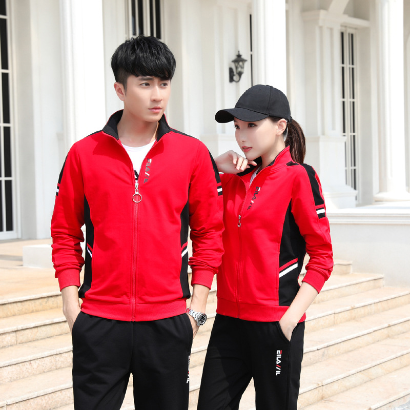 2019秋季情侣运动休闲套装时尚休闲运动服舞蹈服女潮团购厂家直销