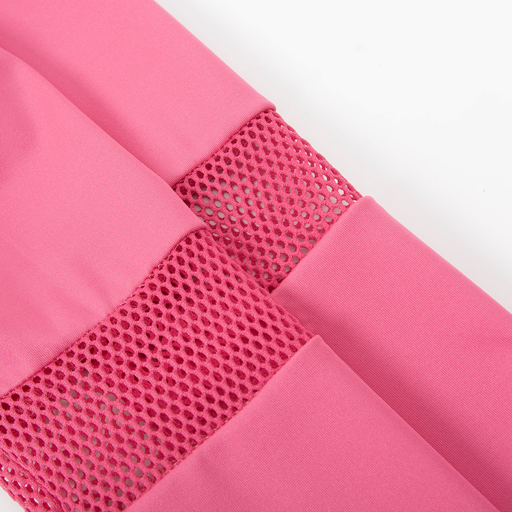 2pcs Sets Color Block Regular Zipper Top High Waist Pants