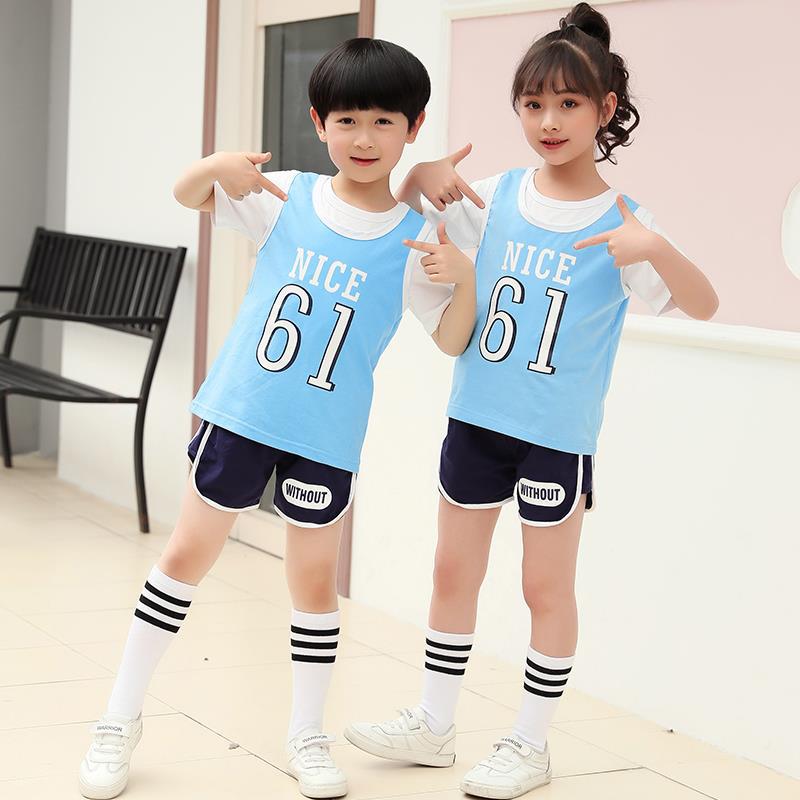 幼儿园园服夏装夏季新款儿童校服纯棉背心套装小学生班服男女定制|ms