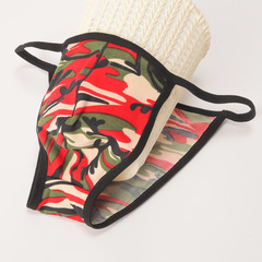 New Camouflage Men's Fun Low Waist Youth Underwear Sexy Thong Hollow T Word Style European and American Cross-border Exclusive 