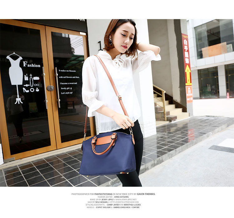 502g Weight Polyester Lining Material Zipper Closure Type Single Shoulder Strap Strap Type Bag Sets Bags Type Solid Color Pattern Fashion Style Square Shape Khaki, Red, Blue, Black Color Large Size Large Fashion Bag Sets 8