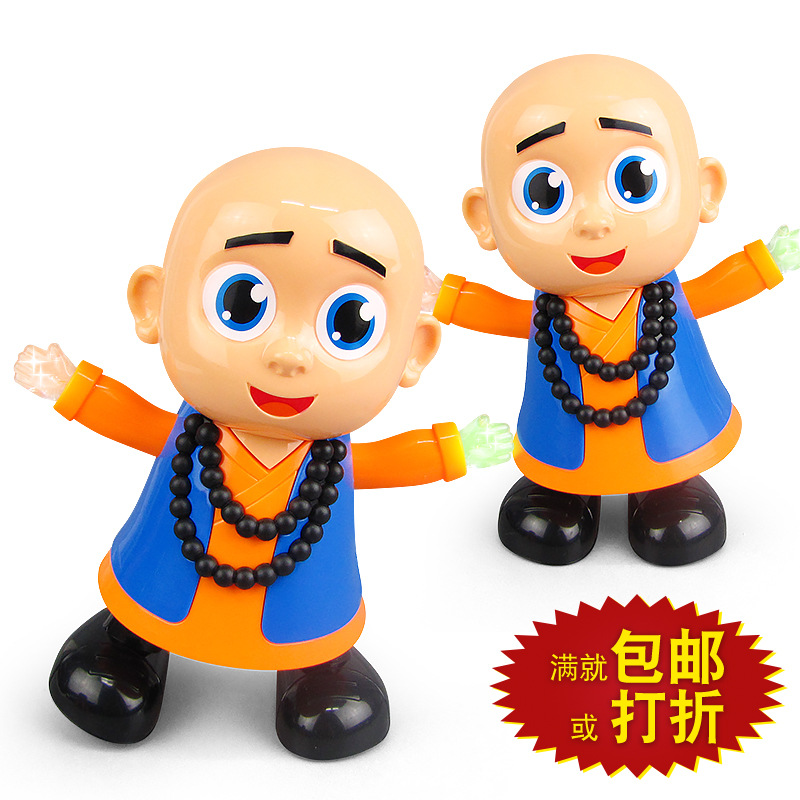 Douyin mismo estilo bailando pequeño monje luz eléctrica puesto de música Venta caliente al por mayor juguetes educativos para niños