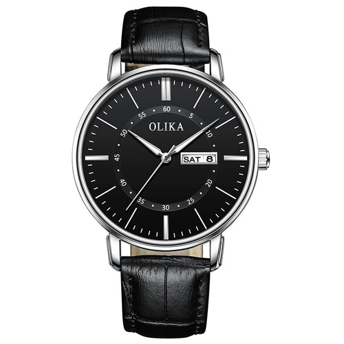 Men'sCalendarSingleHandedCommuteQuartzWatchFashionWaterproofQuartzWristWatch with 