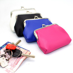 New PU Solid Color Candy Color Coin Purse Women's Short Wallet Small Purse Creative Small Gift Wholesale