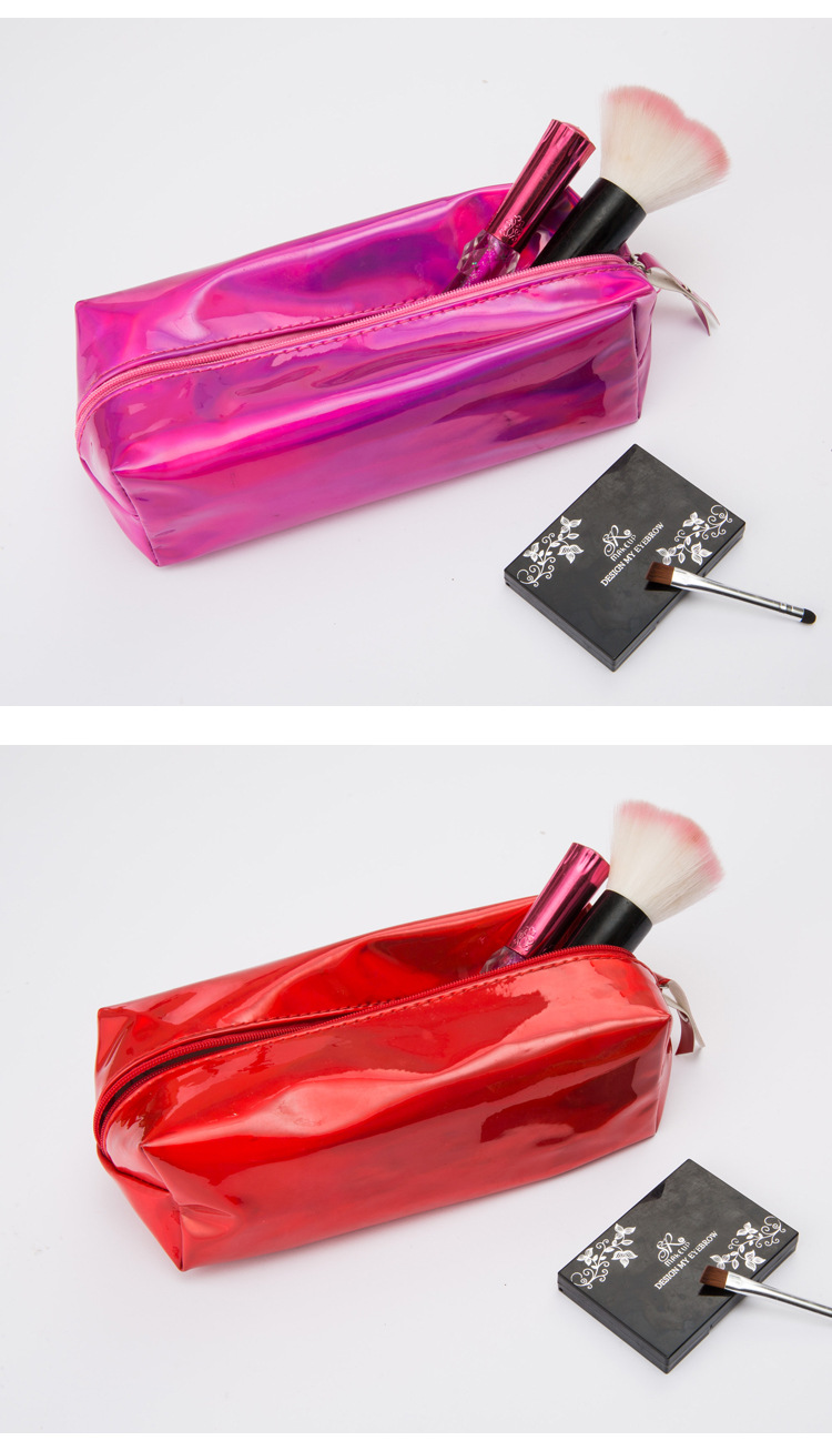 Kreative Neue Koreanische Laser-kosmetik Tasche Pvc-kosmetik Tasche Wasserdichte Wasch Tasche Grenz Überschreitende Malerei Make-up-tasche Ins Aufbewahrung Tasche display picture 4
