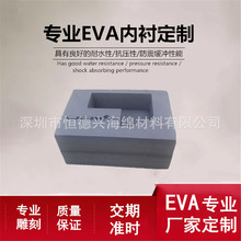 黑色防静电EVA泡棉雕刻内衬一体成型  冷热压成型eva 植绒eva冲压