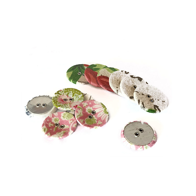 两眼四眼包扣 来布制作圆形衬衫袖口连衣裙包扣 田园沙发布包扣衬