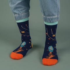 Moxiao 2020 Autumn/Winter New Space Age Socks Creative Cotton Socks Couple Mid-Calf Socks Cartoon Alien Socks