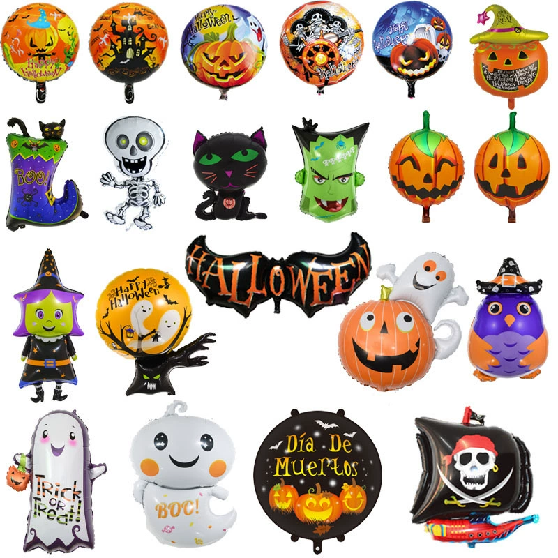 Кросс-б border Halloween алюминиевая фольга шарики для вечеринки сцены раскладка головка тыквы монстра украшение алюминиевая фольга шарики оптом