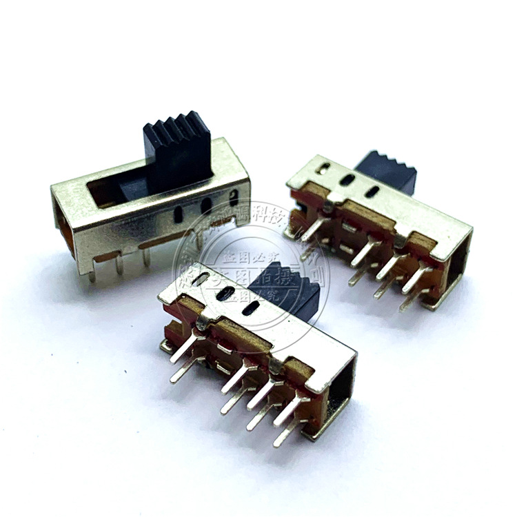 拨动开关 SS-23E08立式八脚三档拨动开关  大电流三档滑动开关