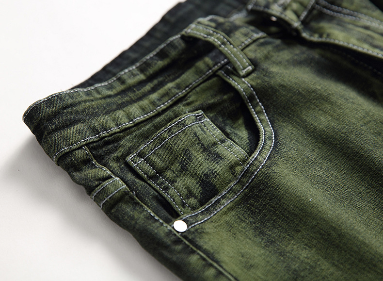 Jeans homme coupe droite pantalon denim élastique décontracté_voghion.com