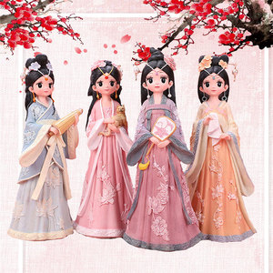 Creative students national Hanfu ornaments statue Qing Dynasty palace ornaments princess girls birthday day gift ornaments