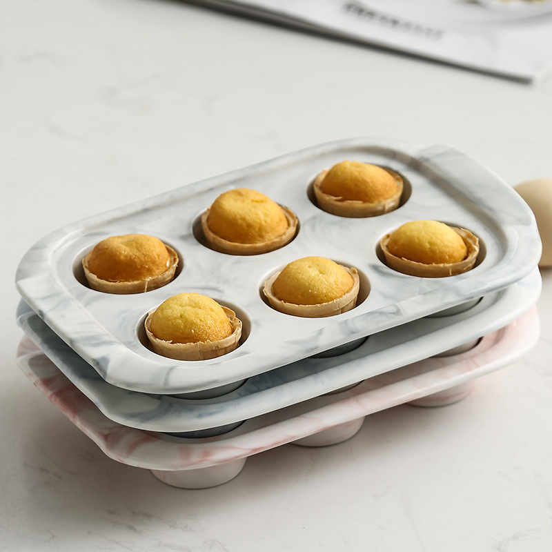Nórdico marbling bandeja para hornear molde de pastel creativo bandeja para hornear molde de helado bandeja de cerámica molde para hornear