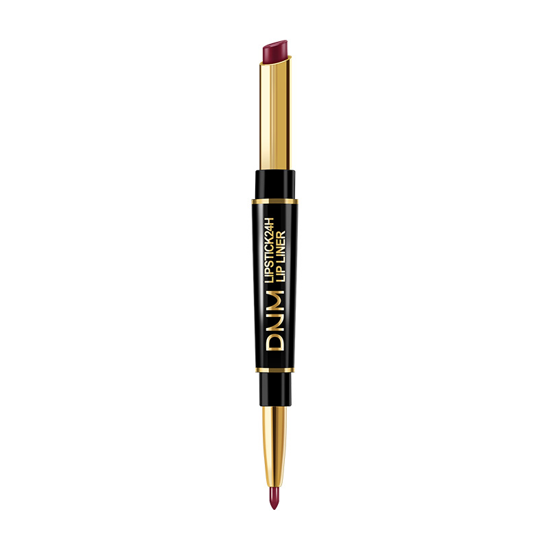 DNM Double-headed Lipstick Lip Liner Pearlescent Matte Waterproof Non-fading Non-stick Cup Lipstick Lip Pen