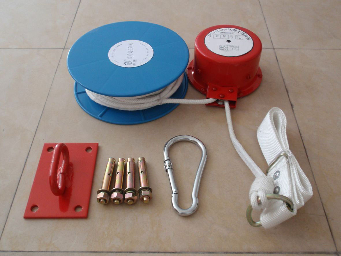 逃生缓降器高楼火灾救援钢丝绳10米高空作业防坠速度差塔吊安全带