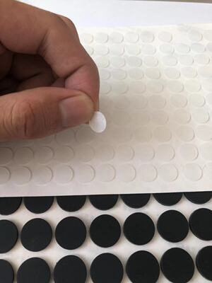 硅胶防滑脚垫透明乳白色灰色黑色防震防撞圆形网格带胶背胶自粘垫