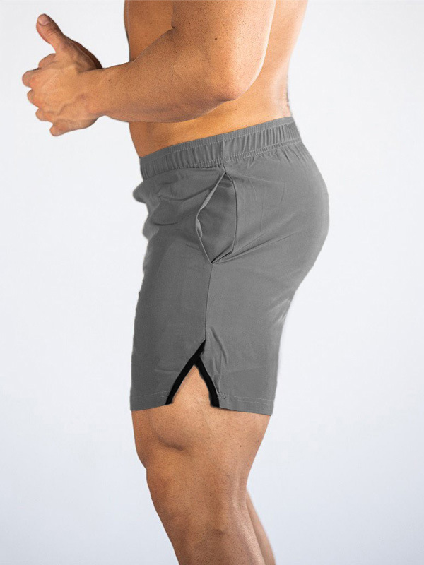 Comercio exterior de color sólido tablero ligero verano hombres pantalones cortos de fitness deportes casuales correr de secado rápido pantalones cortos de entrenamiento de baloncesto