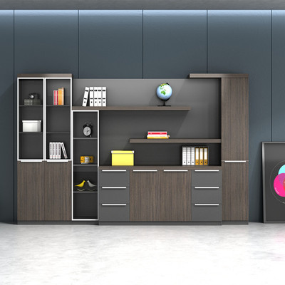 选兴公司文件柜简约现代储物柜办公室资料档案柜老板经理落地书柜