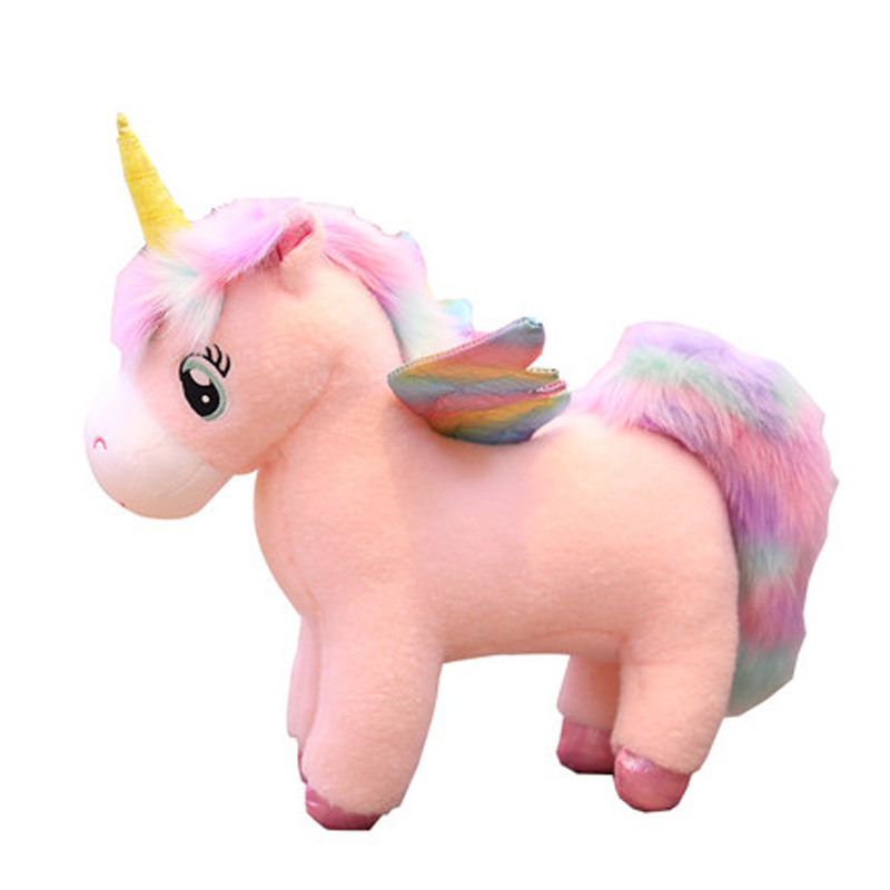 Nuevo fantasía unicornio muñeca regalo de cumpleaños muñeca al por mayor arco iris ángel unicornio juguetes de peluche